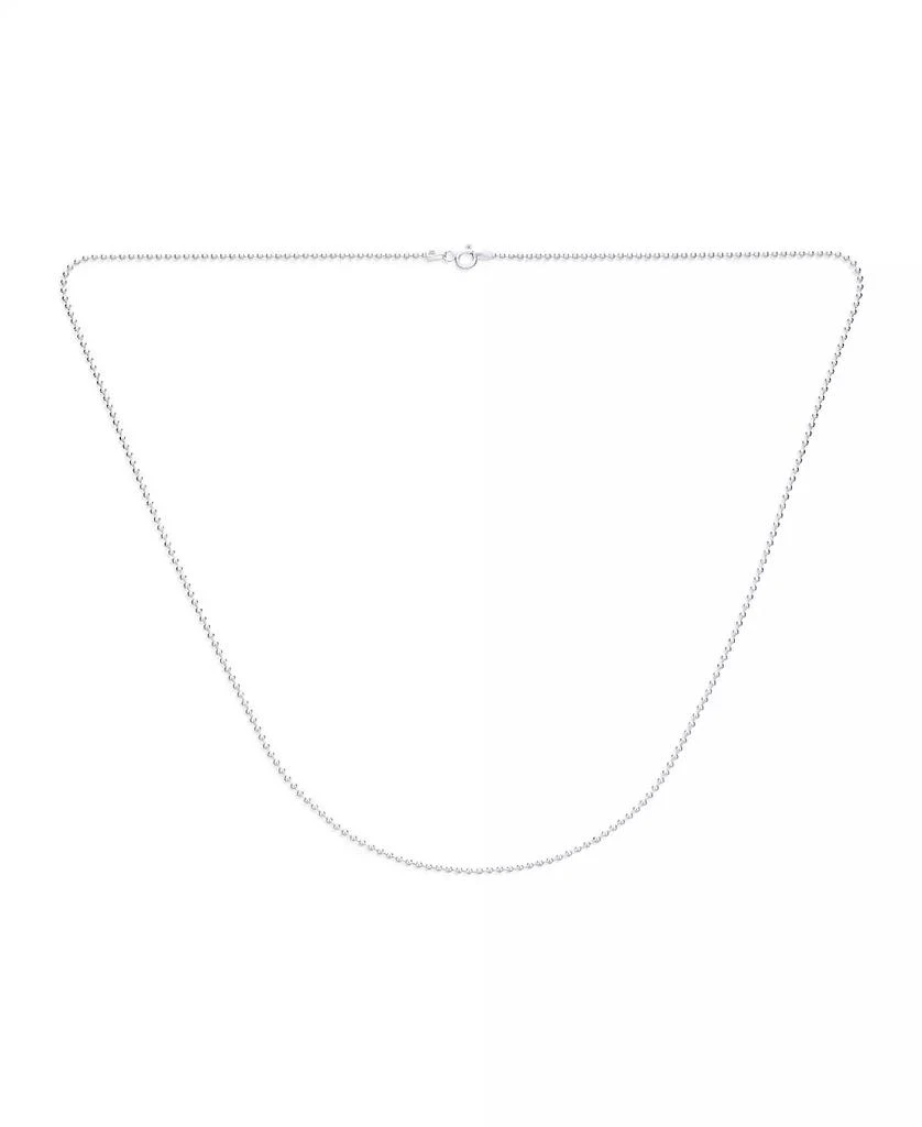 Bling Jewelry 180 Gauge Strong Shot Bead Ball .925 Sterling Silver Chain Necklace Nickle-Free Made In Italy 16 18 20 24 Inch 2