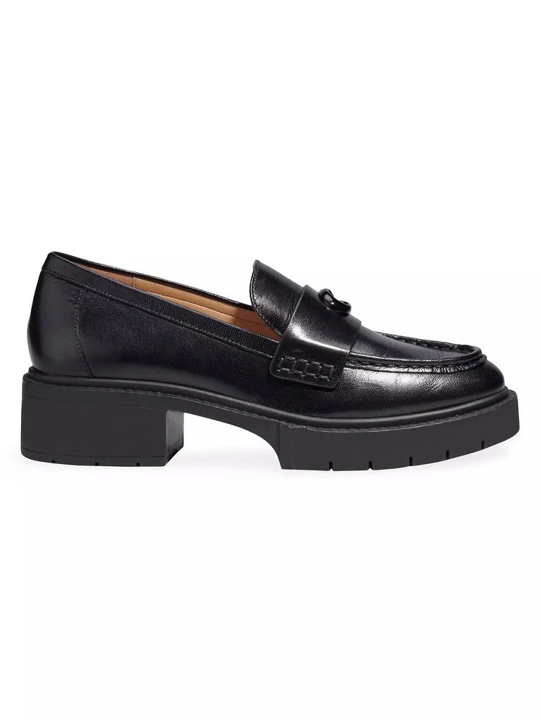 Coach Leah Leather Lug-Sole Loafers 1