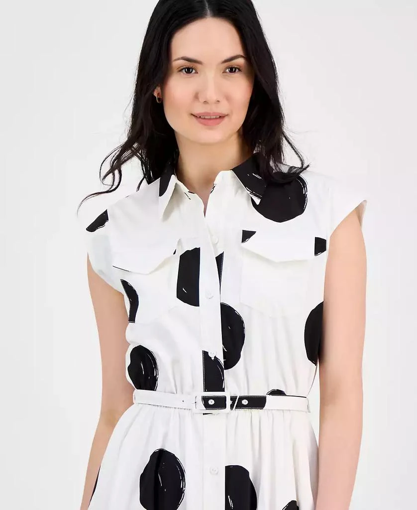 belted fit and flare dress Western Belted Fit-and-Flare Dress