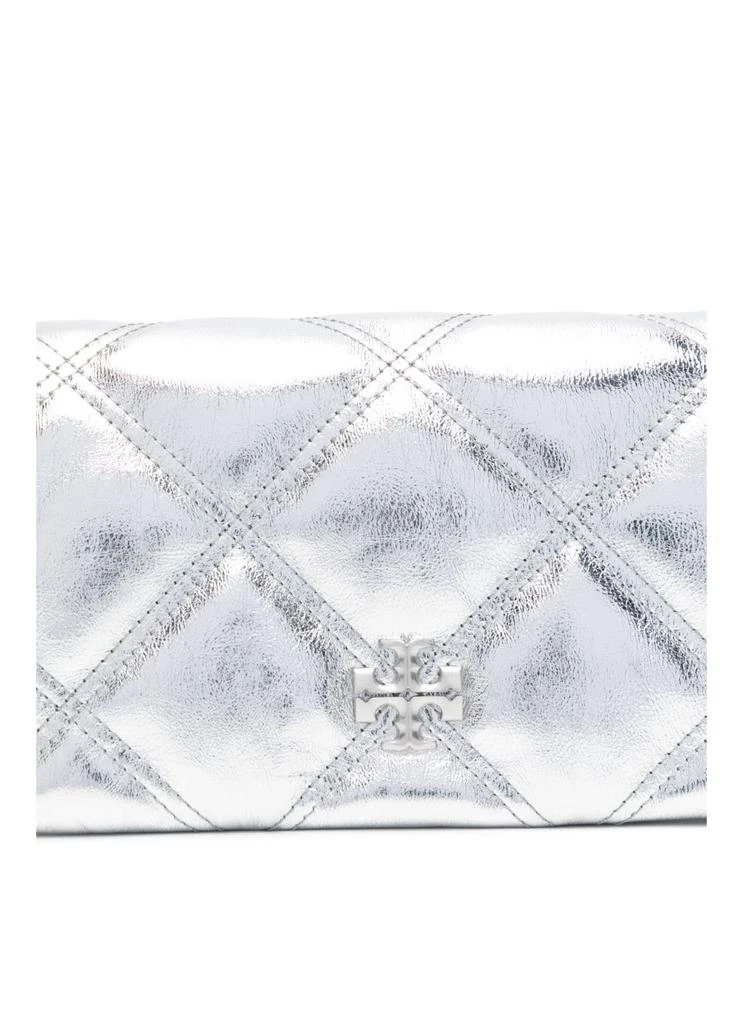 Tory Burch Kira Metallic Diamond Quilt Chain Wallet 5