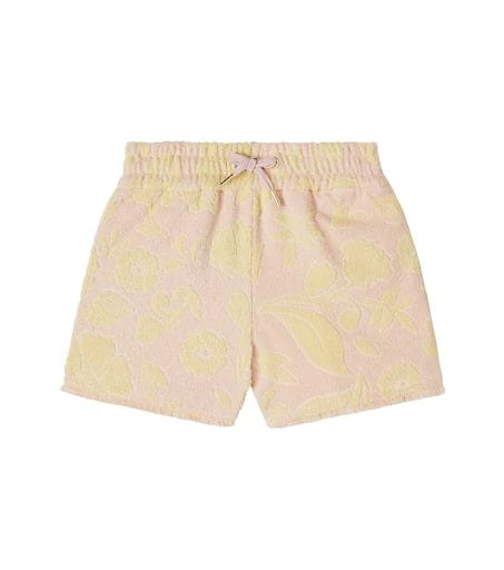 Chloé Floral cotton-blend terry shorts