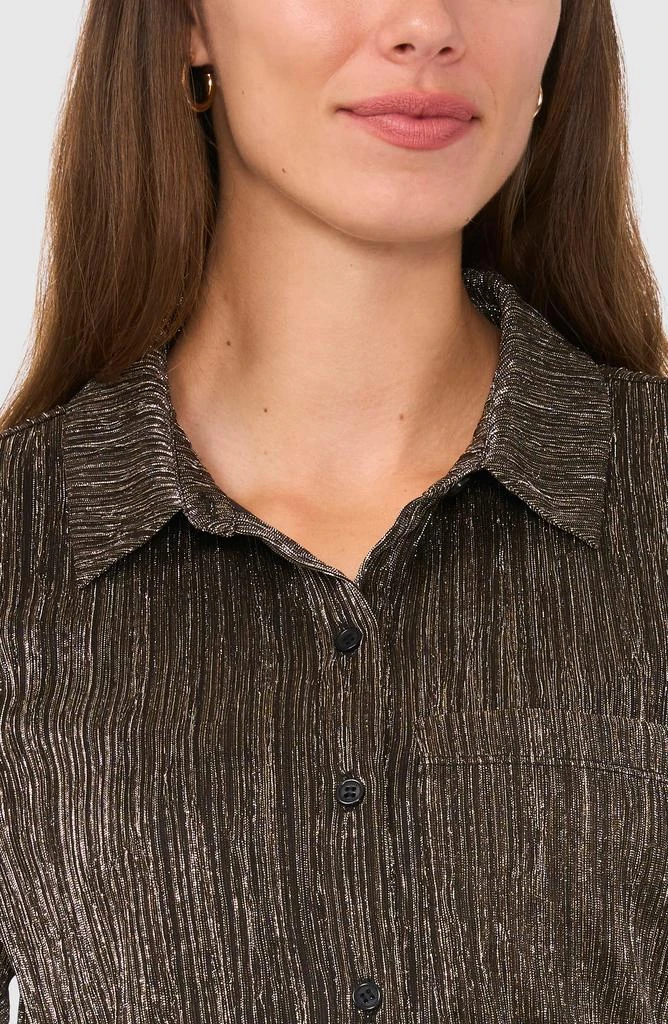 Halogen Metallic Button-Up Shirt 3