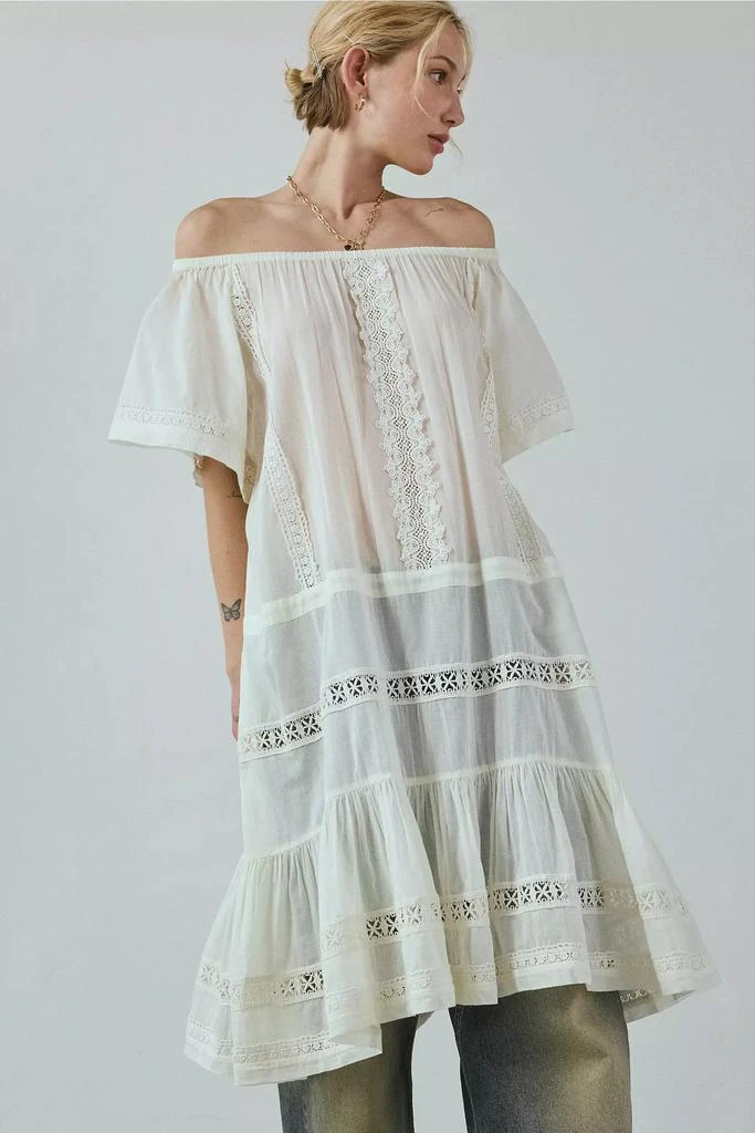 Urban Outfitters UO Lorelai Sheer Lace Off-The-Shoulder Midi Dress 2