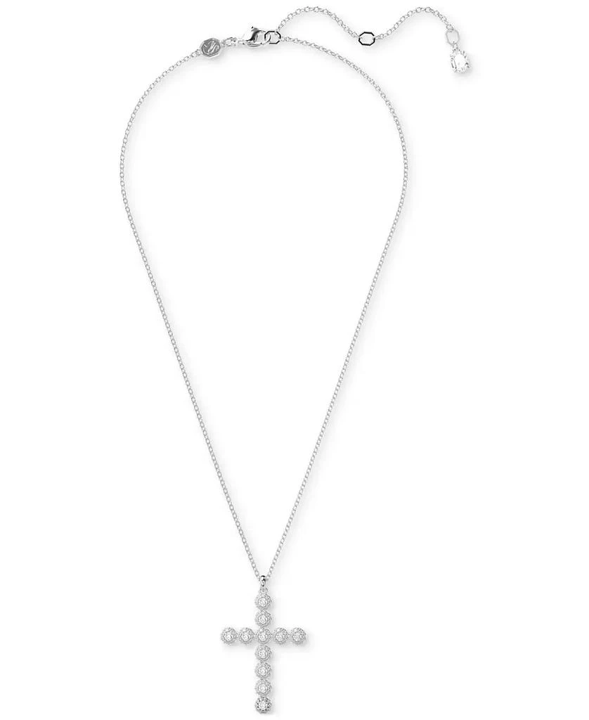 Swarovski Silver-Tone Insigne Crystal Cross Pendant Necklace, 15-3/4" + 2-3/4" extender 2