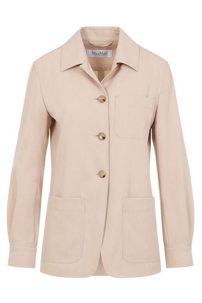 Max Mara Max Mara Collared Button-Up Shirt Jacket