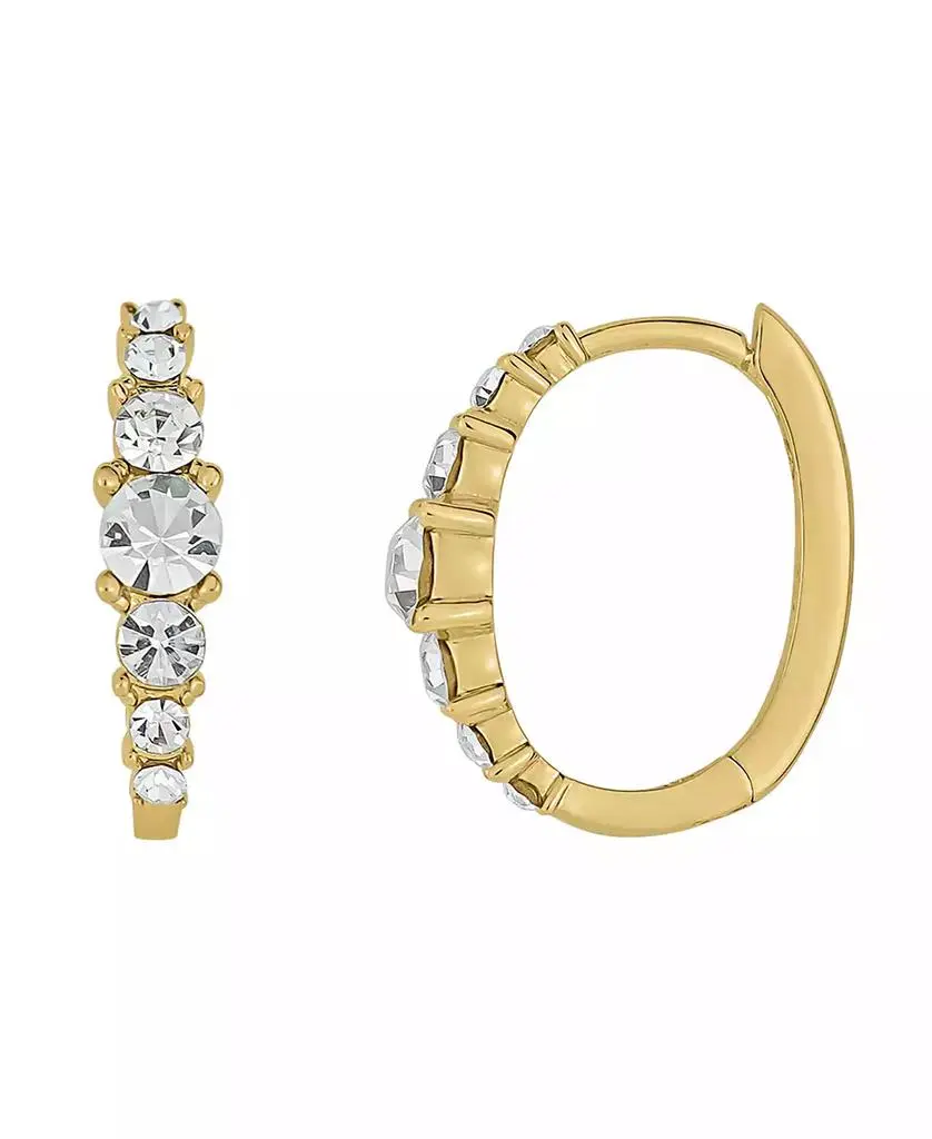 And Now This Crystal 18K Gold Plated Hoop Earring