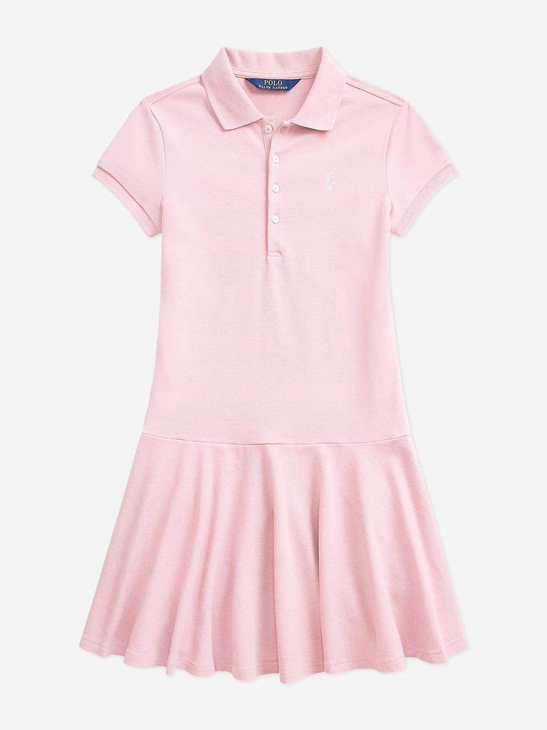 Ralph Lauren Girls Logo Polo Dress in Pink