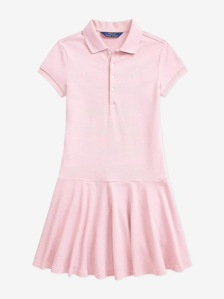 Ralph Lauren Kids Girls Logo Polo Dress in Pink 1