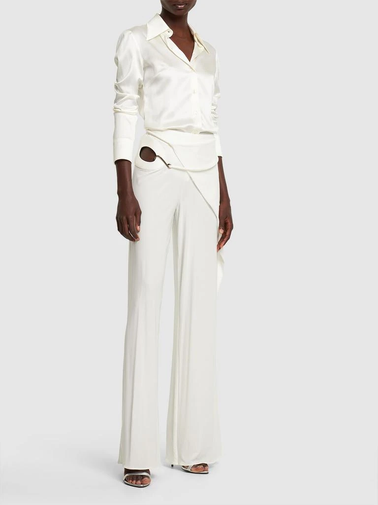 TOM FORD Jersey Mid Rise Wrap Wide Pants 1