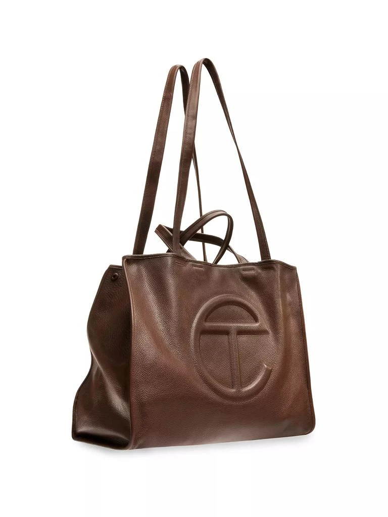 Telfar Large Pebbled Leather Carry Bag 4