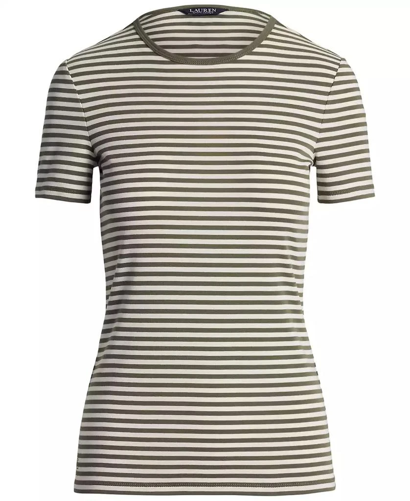 Ralph Lauren Women's Striped Stretch Cotton Crewneck Tee, Regular & Petite 5