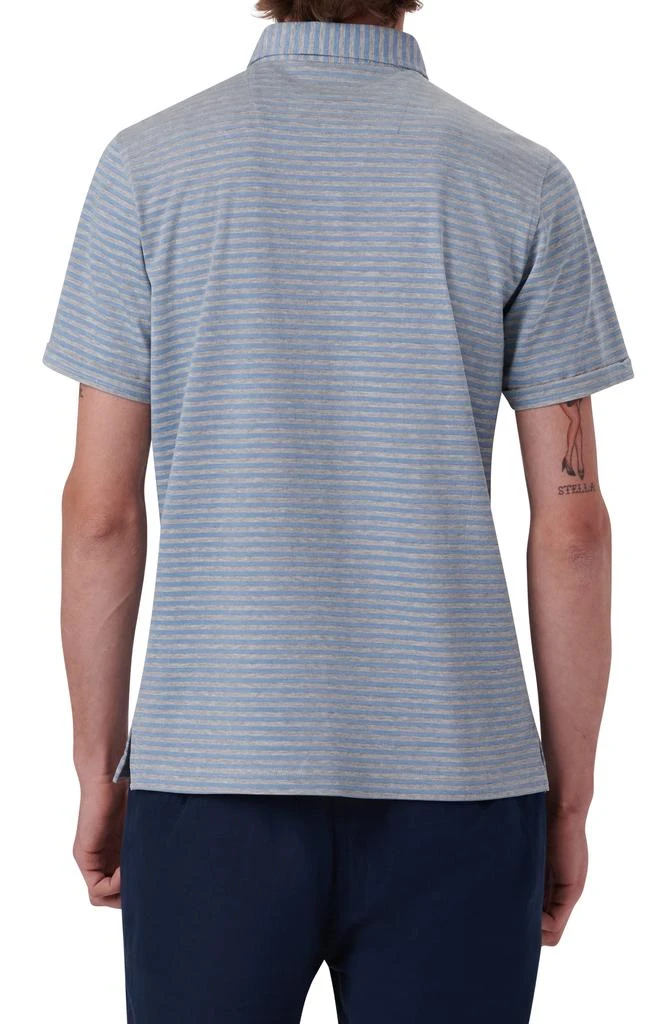 BUGATCHI Stripe Short Sleeve Cotton Polo 2