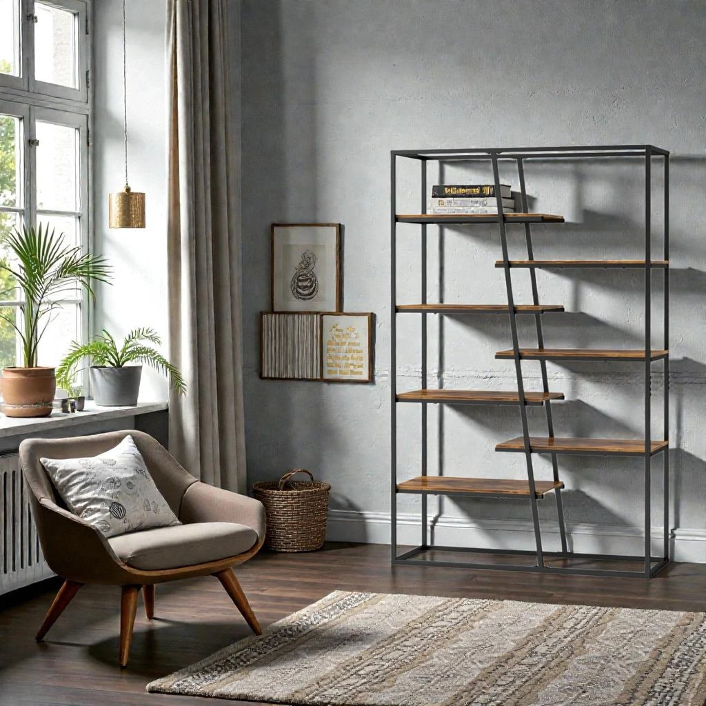 Hivvago Modern 7-Layer Open Storage Rack with Durable Iron Frame