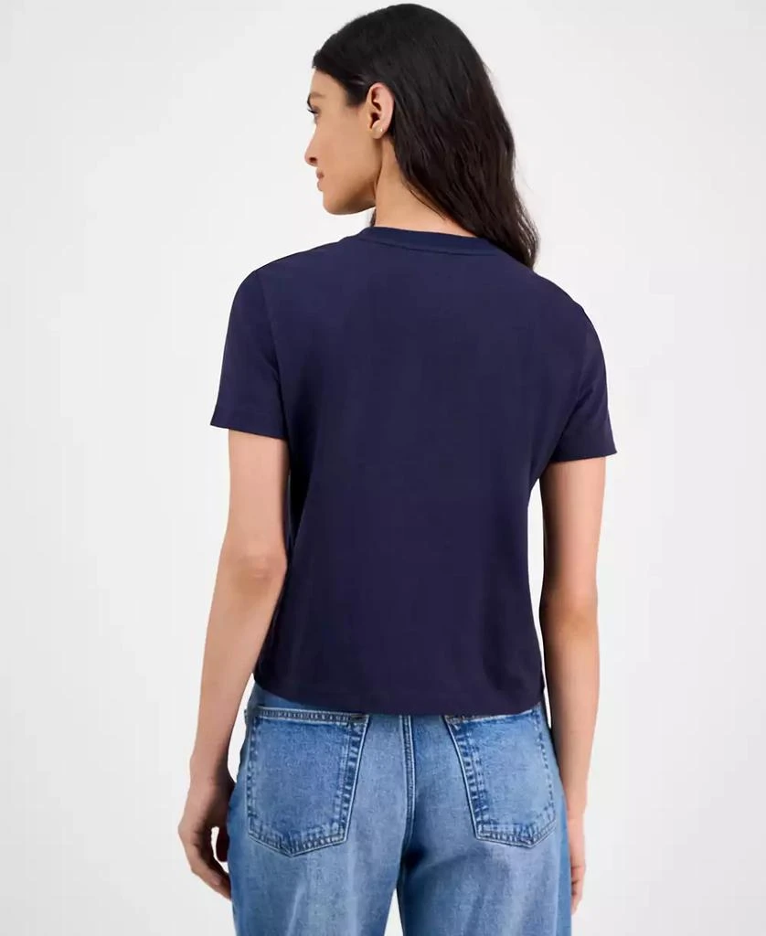 Calvin Klein Women's Flocked Logo Slim T-Shirt 2