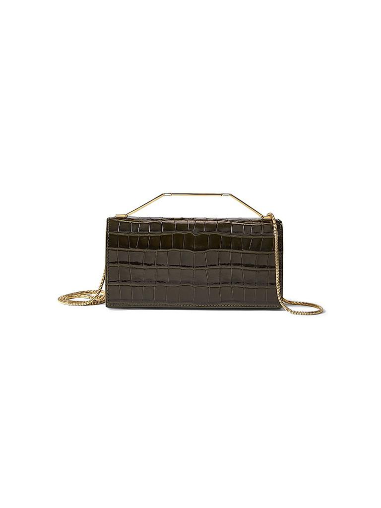 VERONICA BEARD Croc-Embossed Leather Clutch