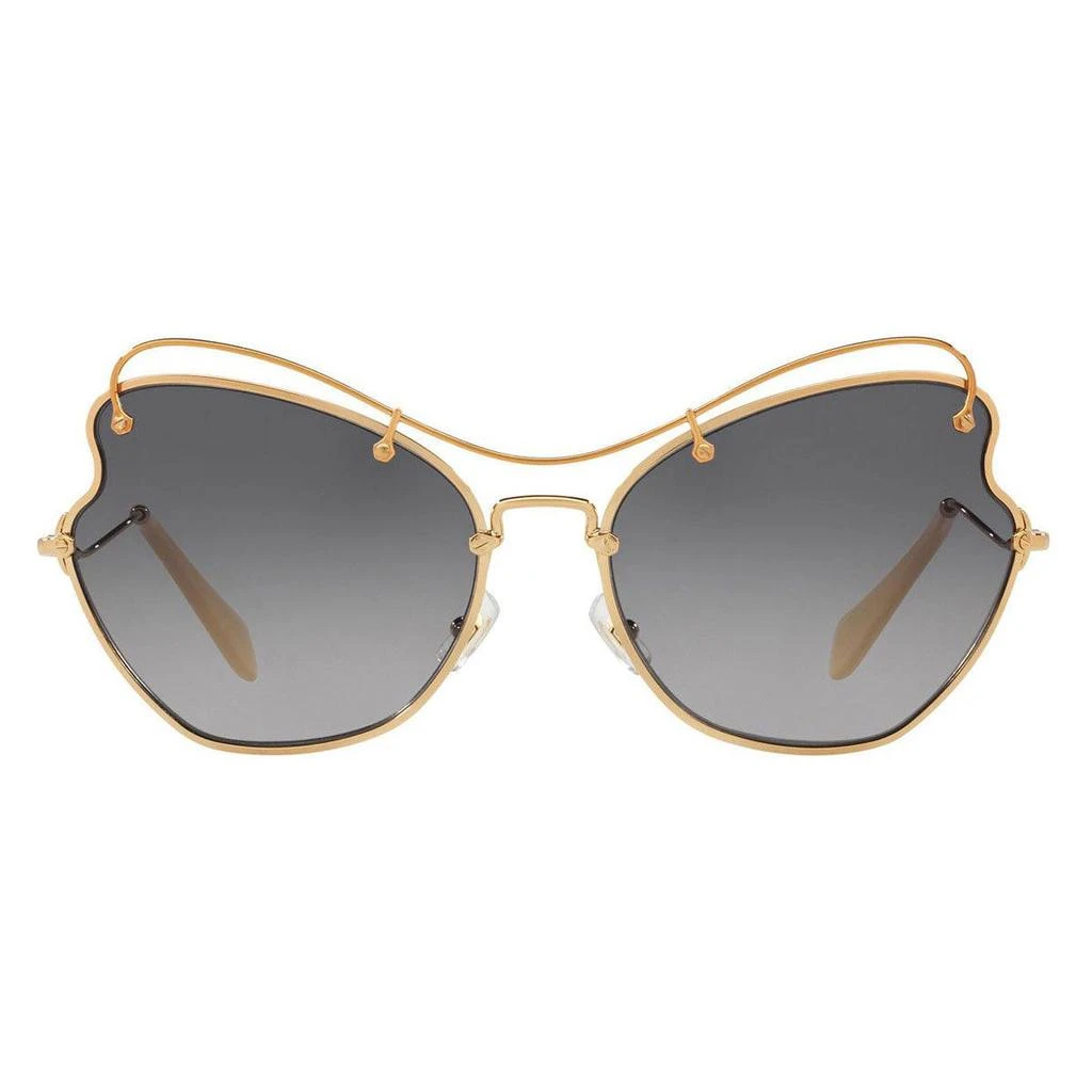 Miu Miu Miu Miu Women's Sunglasses - Antique Gold Metal Frame Grey Lenses | 56RS-7OE3E265 2