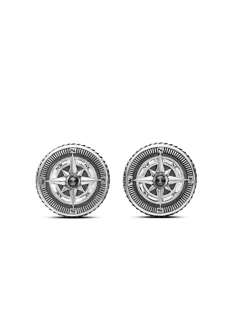David Yurman Maritime® Compass Cufflinks with Center Black Diamond