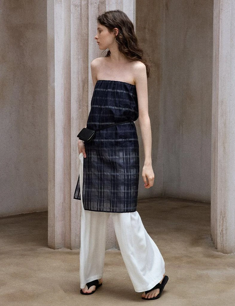 Pixie Market Navy Plaid Tube-Tunic Top-PREORDER 5