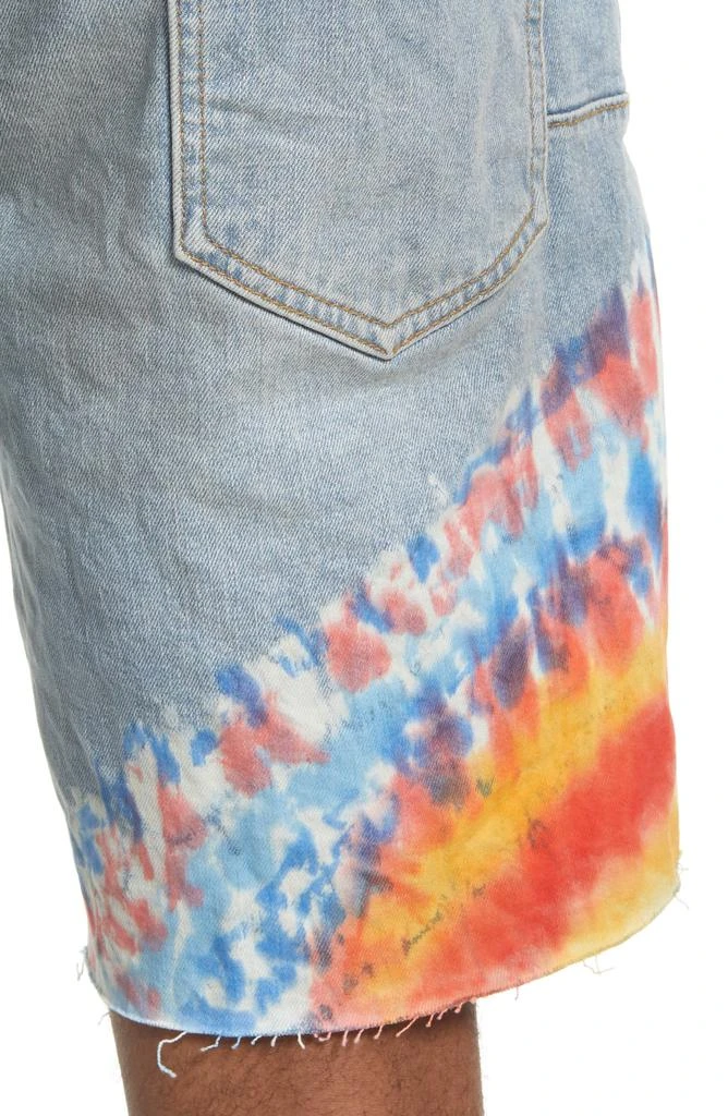 Purple Brand PURPLE Tie Dye Raw Hem Denim Shorts 4