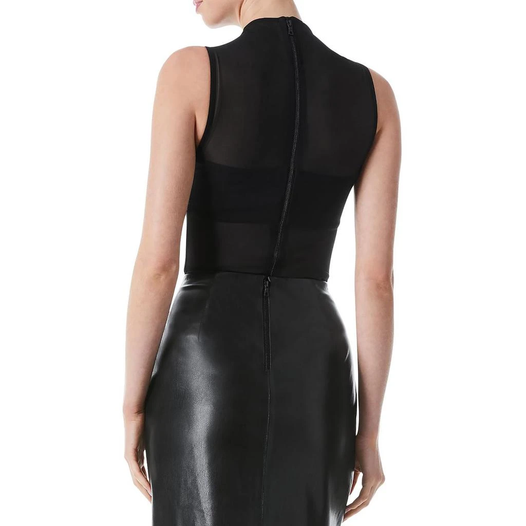 Alice + Olivia Nichol Womens Mesh Sleevless Bodysuit 2