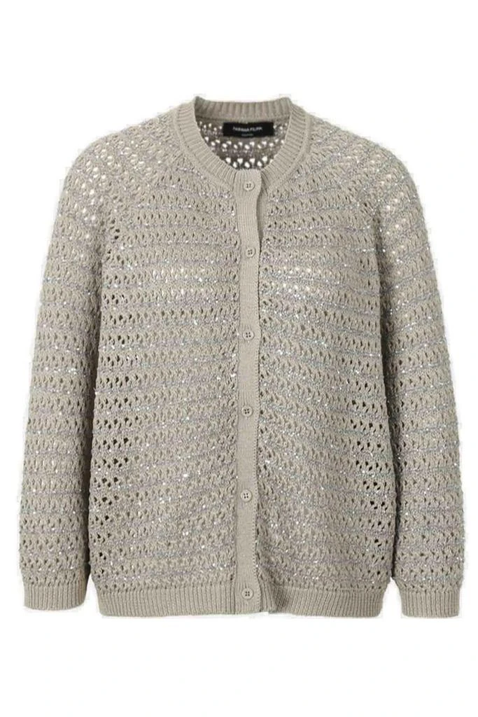 Fabiana Filippi Fabiana Filippi Sequin-Embellished Open-Knit Cardigan 1