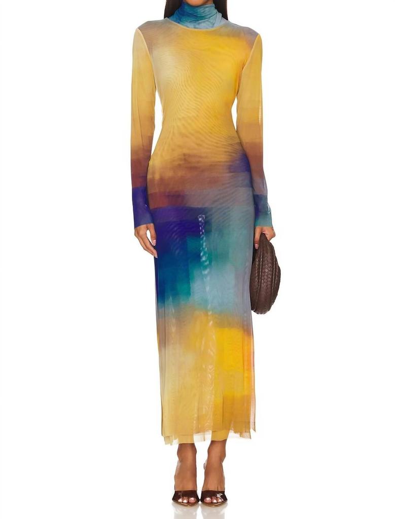 MISA Misa Los Angeles - liv long sleeve mesh dress