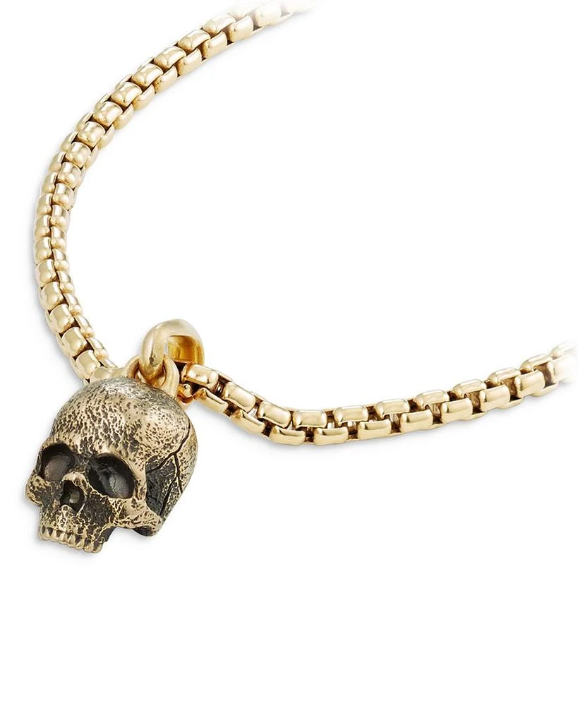 David Yurman Men's 18K Yellow Gold Skull Pendant 3