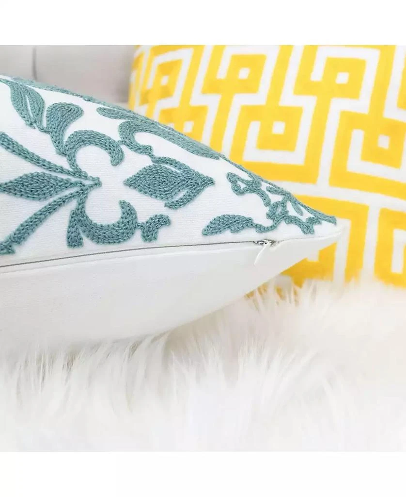 Homey Cozy Victoria Cotton Decorative Pillow, 20" x 20" 6