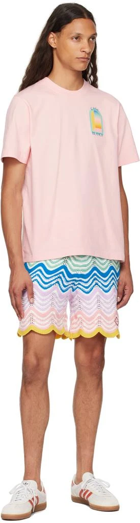 Casablanca Pink L'Arc Coloré T-Shirt 4
