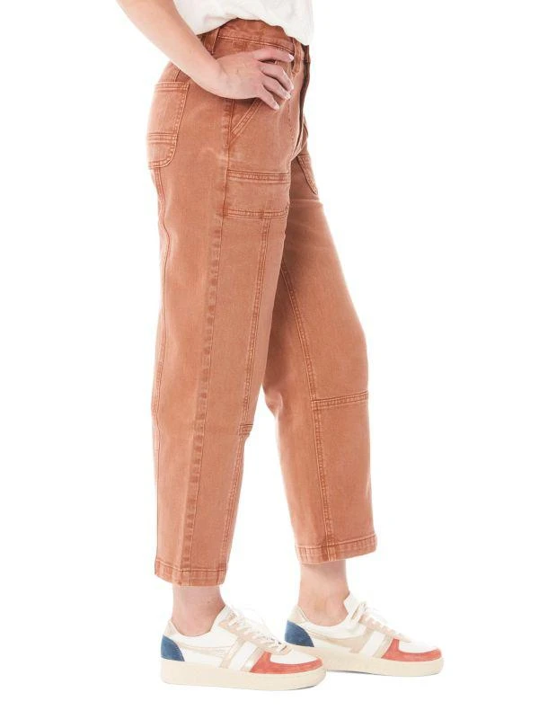 Nicole Miller High Rise Wide Leg Ankle Cargo Jeans 4