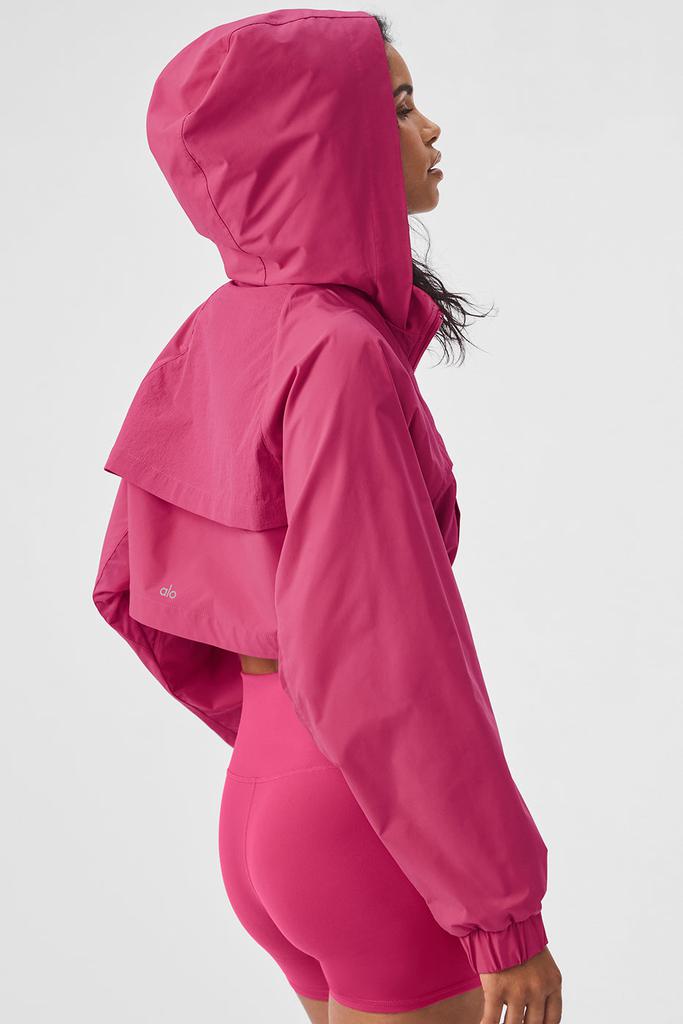 Alo Cropped Playmaker Jacket - Pink Summer Crush - Jackets - Free