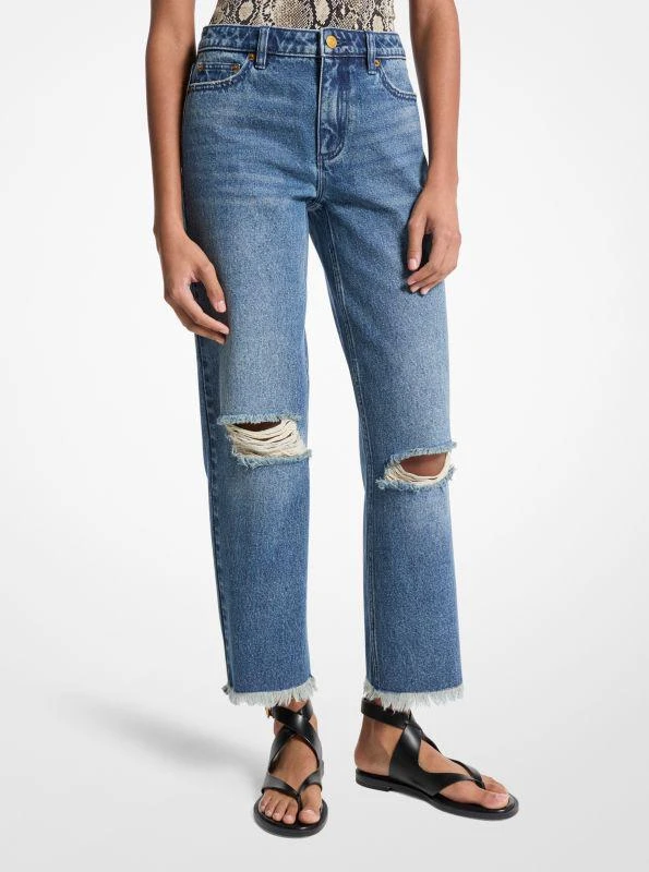 undefined Distressed Denim Jeans 1