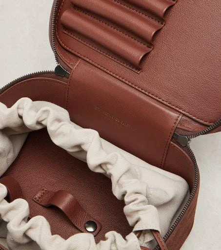 Brunello Cucinelli Mini suede vanity bag 3