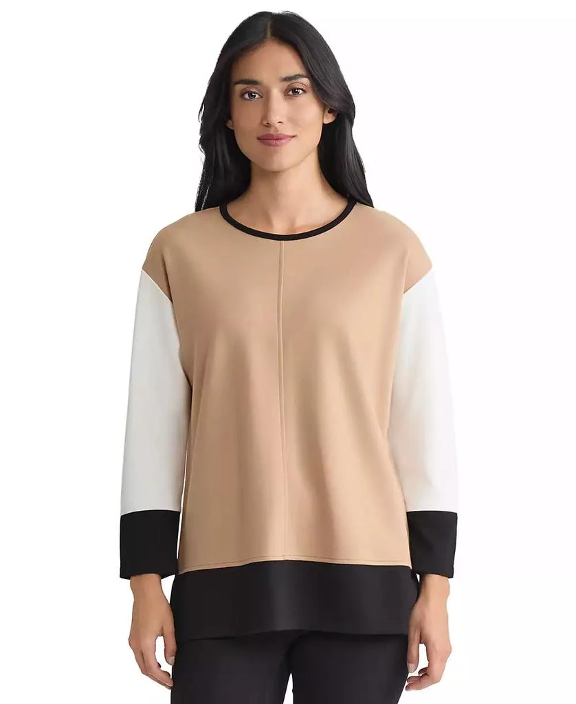 JONES NEW YORK Women
s Long Sleeve Colorblock Top
