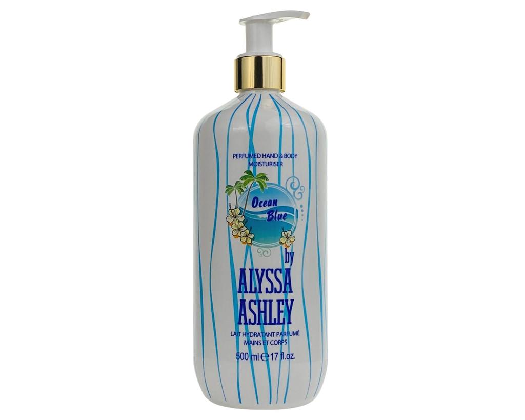 ALYSSA ASHLEY Ocean Blue Perfumed Hand & Body Moisturiser for Women 17 oz / 500 ml