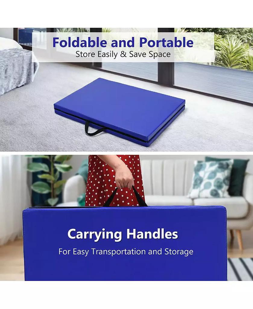 SKONYON 6 x 2 Feet Gymnastic Mat with Carrying Handles for Yoga