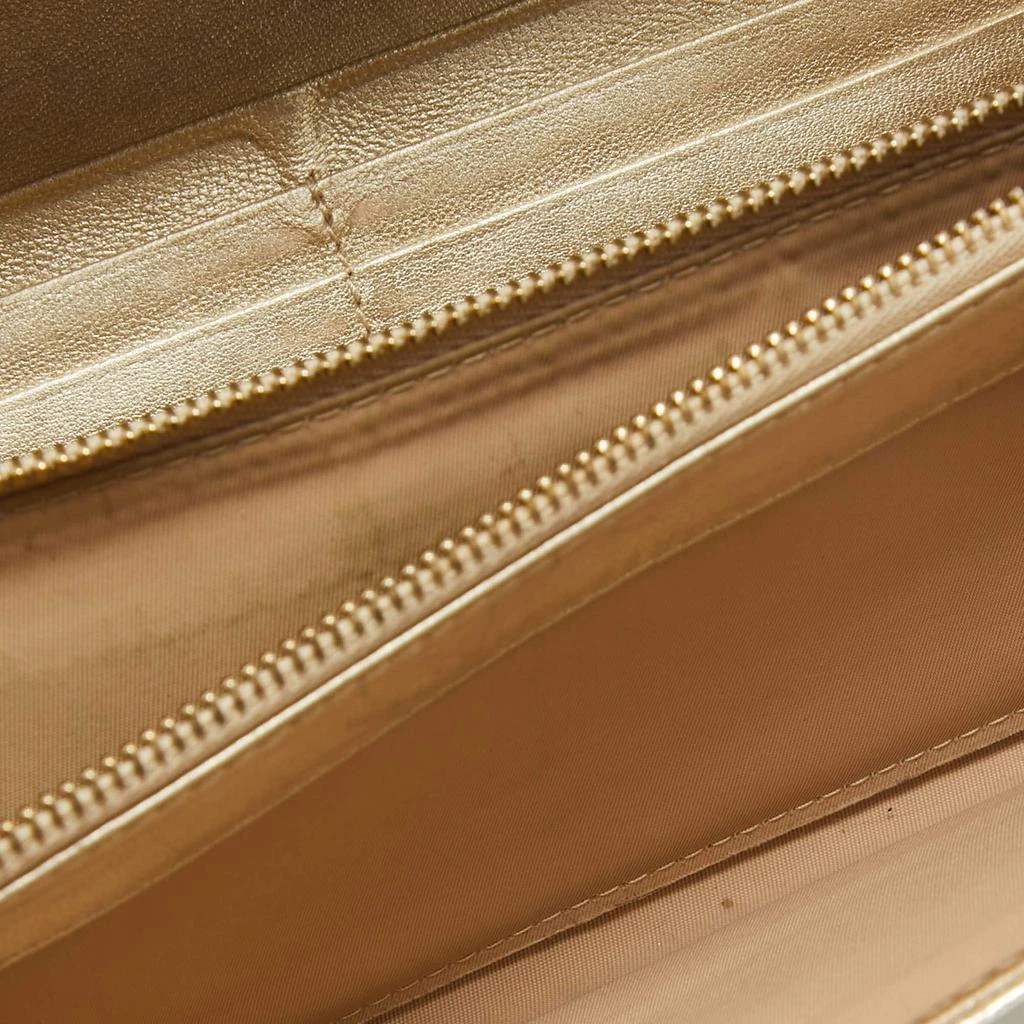 Dior Dior Gold Oblique Embossed Patent Leather Continental Wallet 2