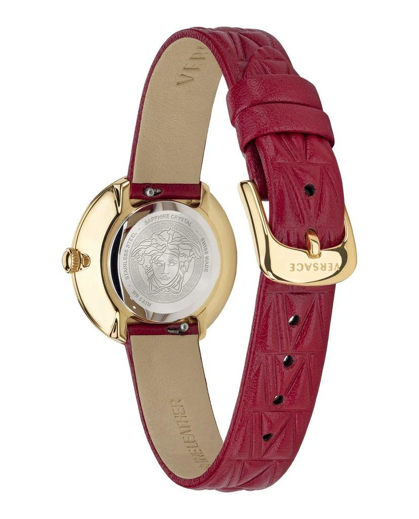 versace Versace Virtus Leather Watch 2