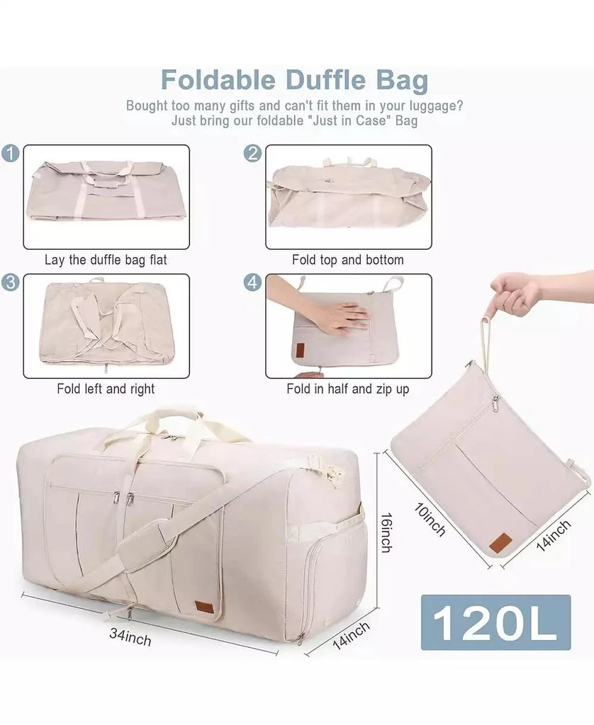 Urtala 120L Travel Duffle Bag for Men and Women, Large Foldable Duffel Bag for Travel with Shoe Compartment Overnight Weekender Bag Gym Bag Water & Tear Resistant 2