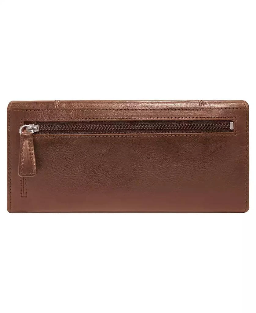 Mancini Leather Goods Casablanca Collection RFID Secure Ladies Trifold Wallet 5