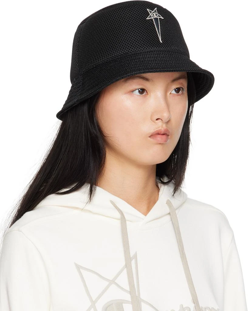 Rick Owens Black Champion Edition Gilligan Bucket Hat 2