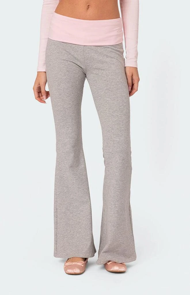 Edikted Molly Contrast Flared Leggings 1