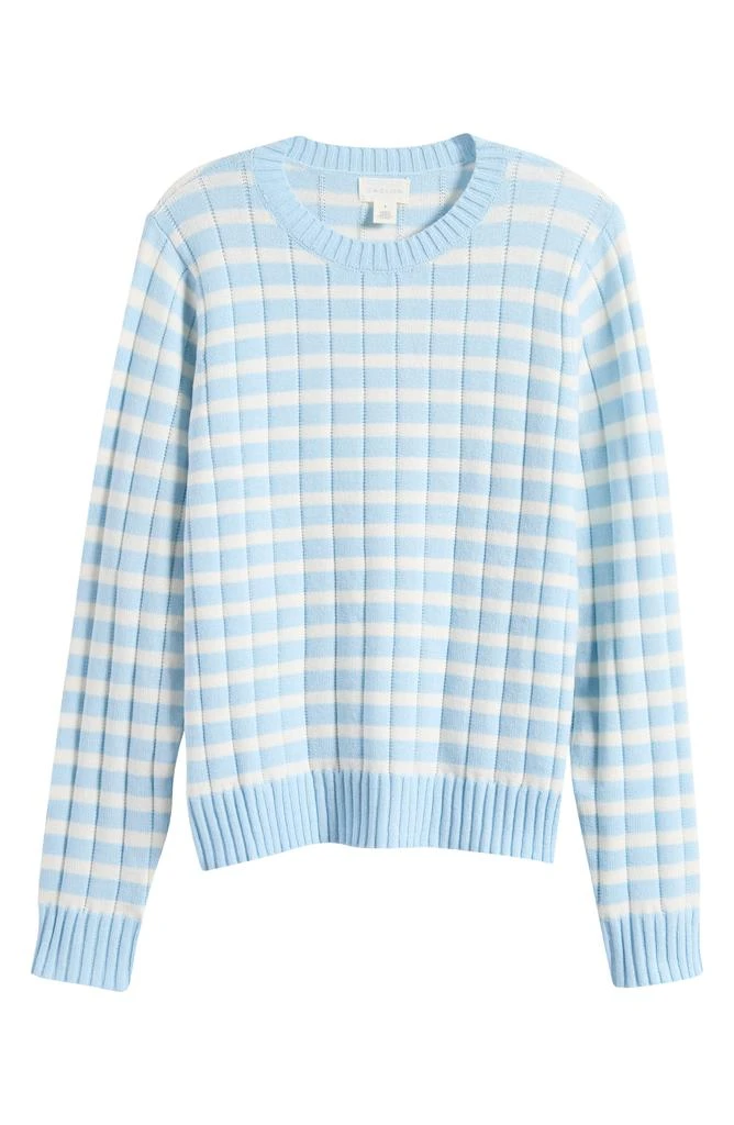 Caslon Stripe Crewneck Rib Sweater 5