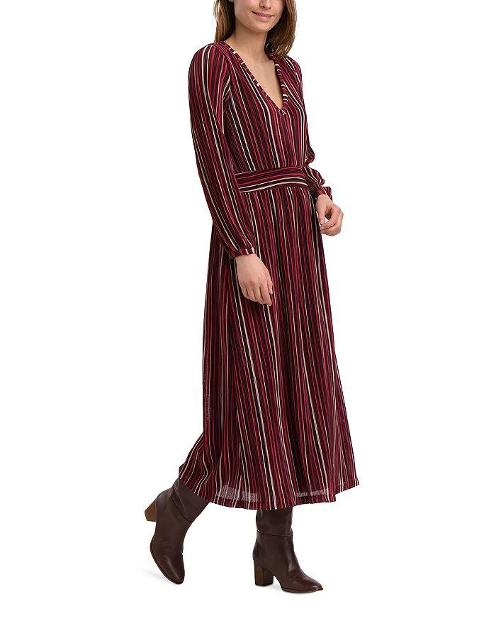 La Fée Maraboutée Striped Pleated Midi Dress 1