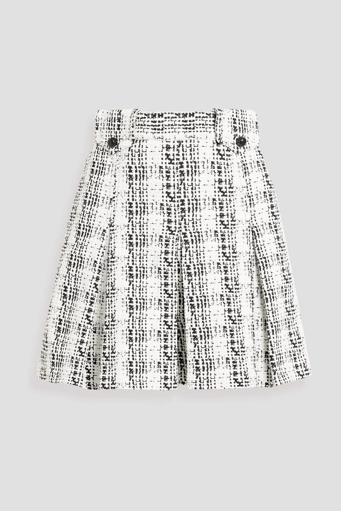 Anna Sui Pleated tweed mini skirt