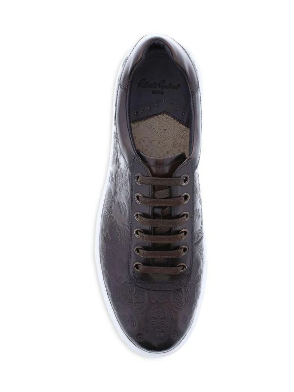 Robert Graham Paradise Skull Embossed Leather Sneakers 4