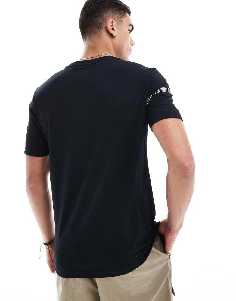 Hugo Boss BOSS GREEN tee 5 t-shirt in black with logo placement print 4