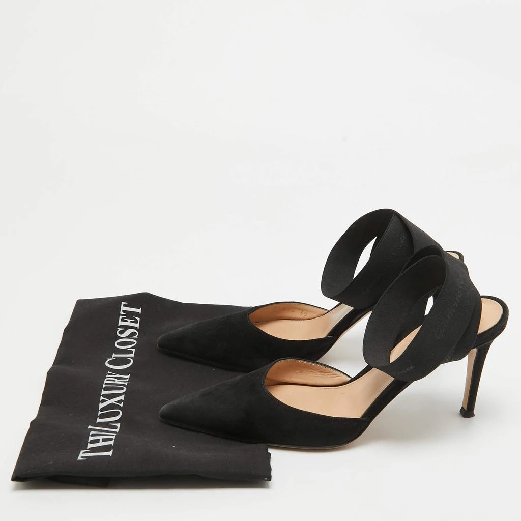 Gianvito Rossi Gianvito Rossi Black Suede Continuity Elastic Pumps Size 38 9