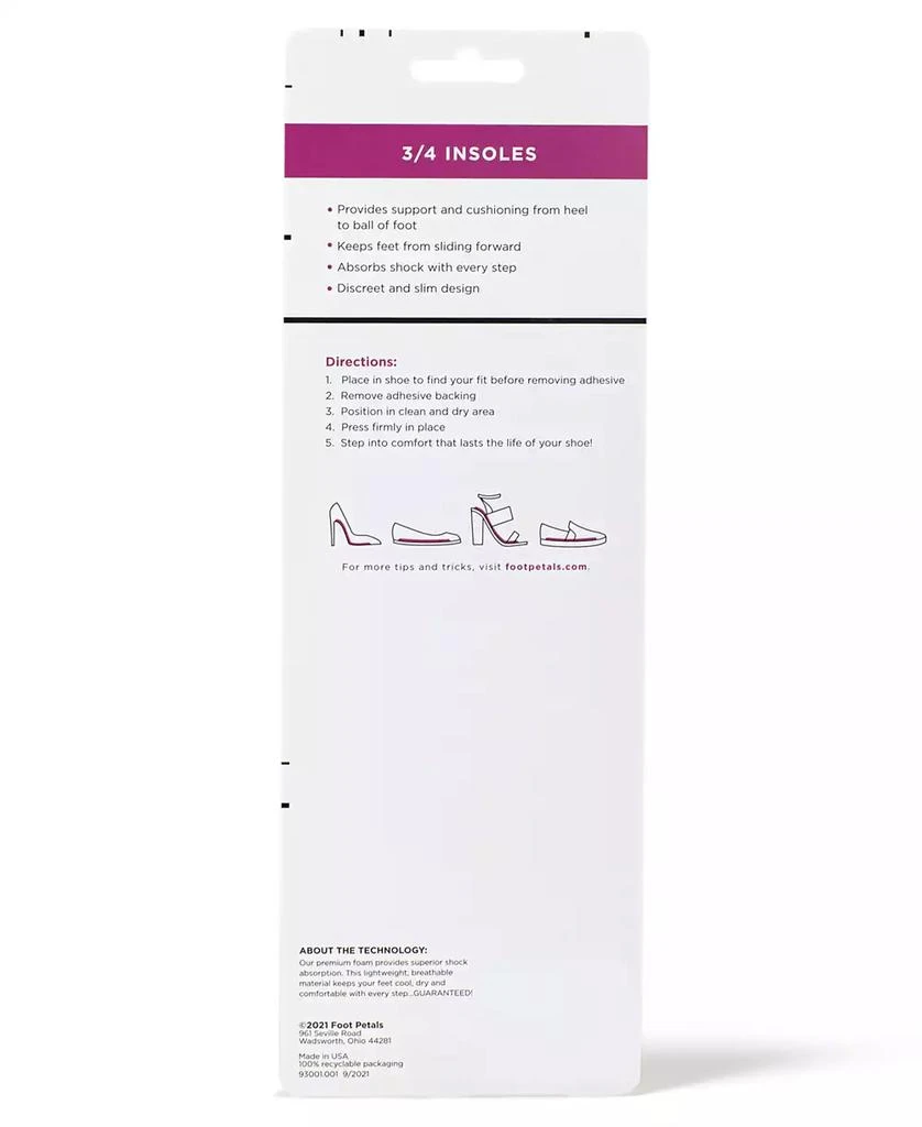 Foot Petals 3/4 Shoe Insert Cushions 2
