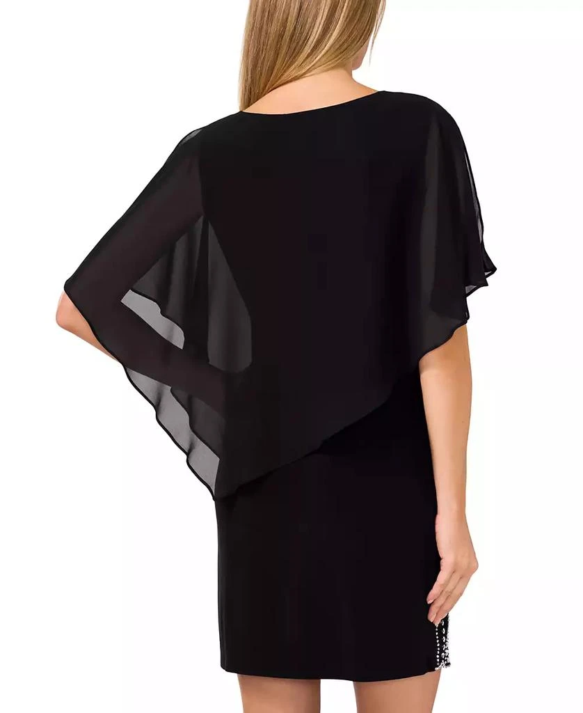 MSK Petite Embellished Cape-Overlay Shift Dress 4